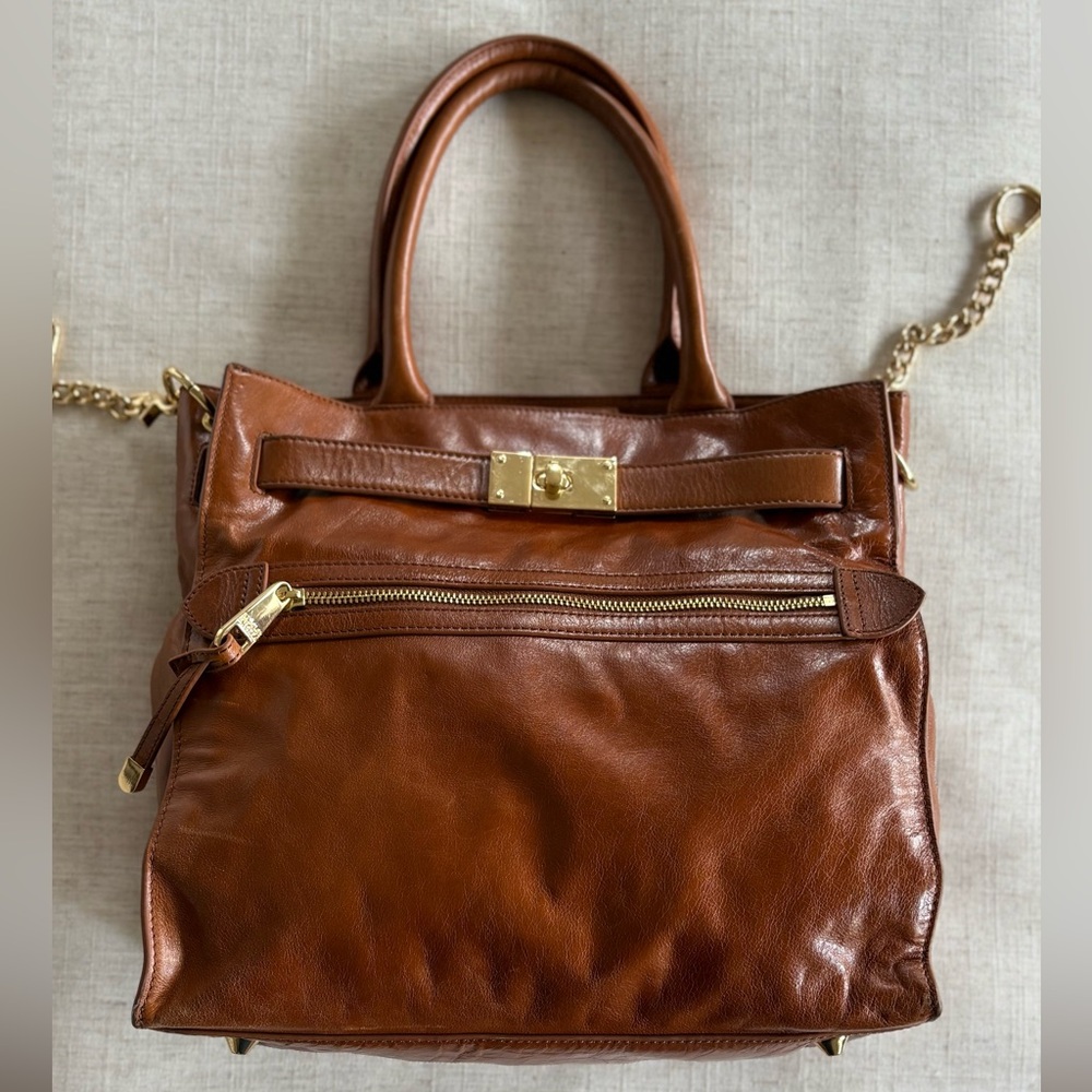 Badgley Mischka vintage leather bag